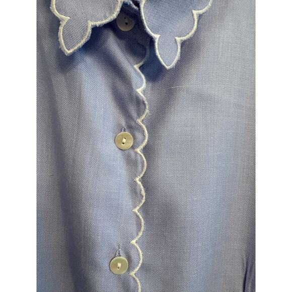 GRETCHEN SCOTT LONG SLEEVE  SCALLOPED EDGE SIZE L - Picture 3 of 5